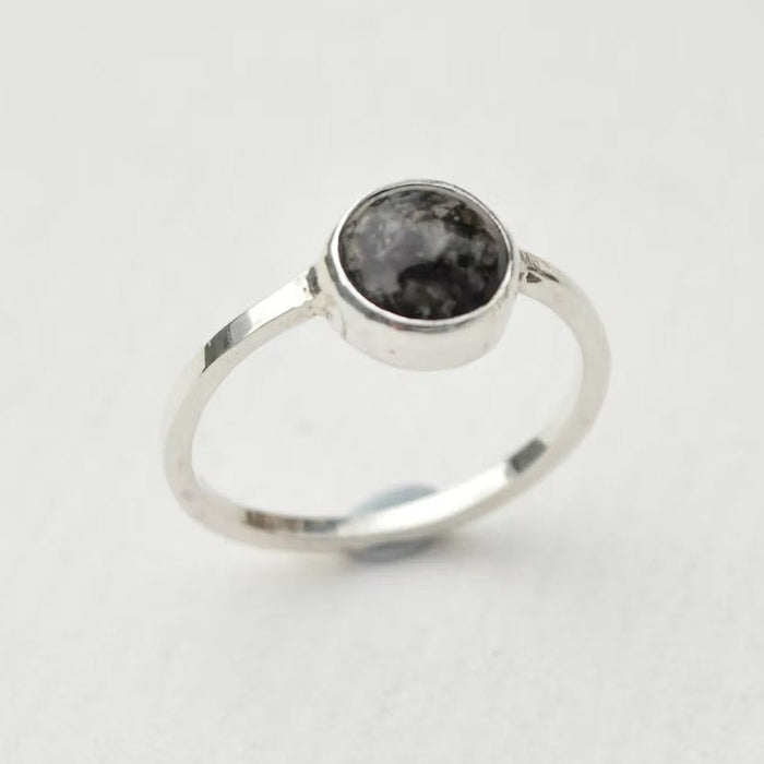 Round Memorial Keepsake Ring - Made with Ashes or Pet Fur